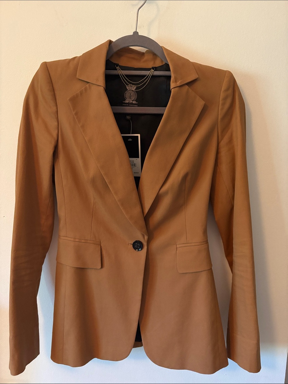 Juicy Couture Camel/Tan Women's Single-Button Blazer - EUC